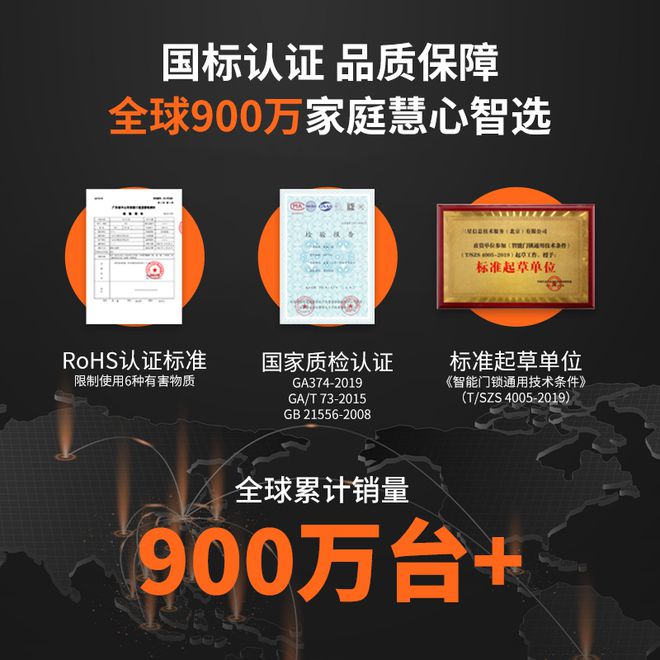 原三星指纹锁）具有公安部GA认证的智能锁！九游会真人游戏第一品牌Zigbang直帮（(图3)